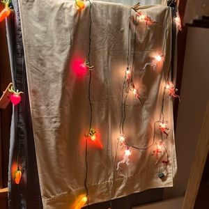 Vintage Christmas lights — 2 strands, 10 feet each, 10 lights each.
